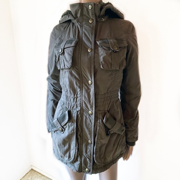 Miss SIXTY M60 Khaki Cargo Jacket with Removable Hood. - Picture 1 of 8